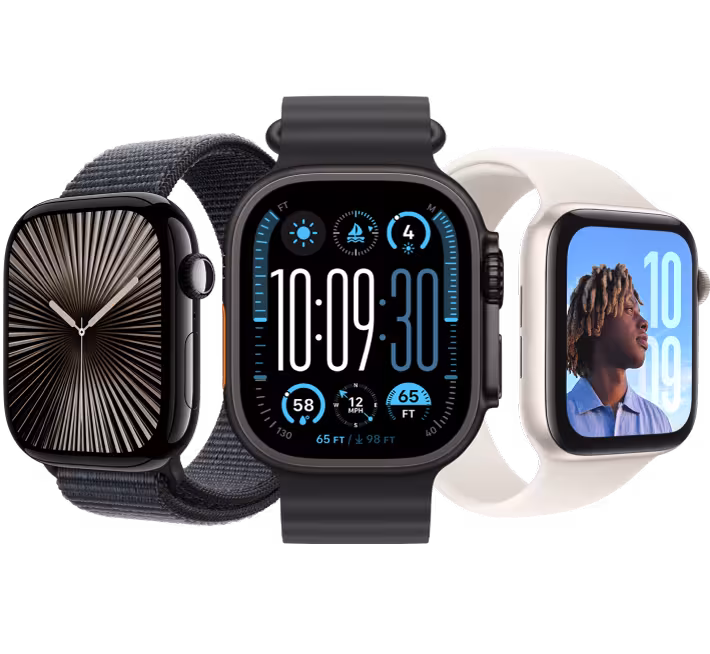 Apple Watch with a cracked screen